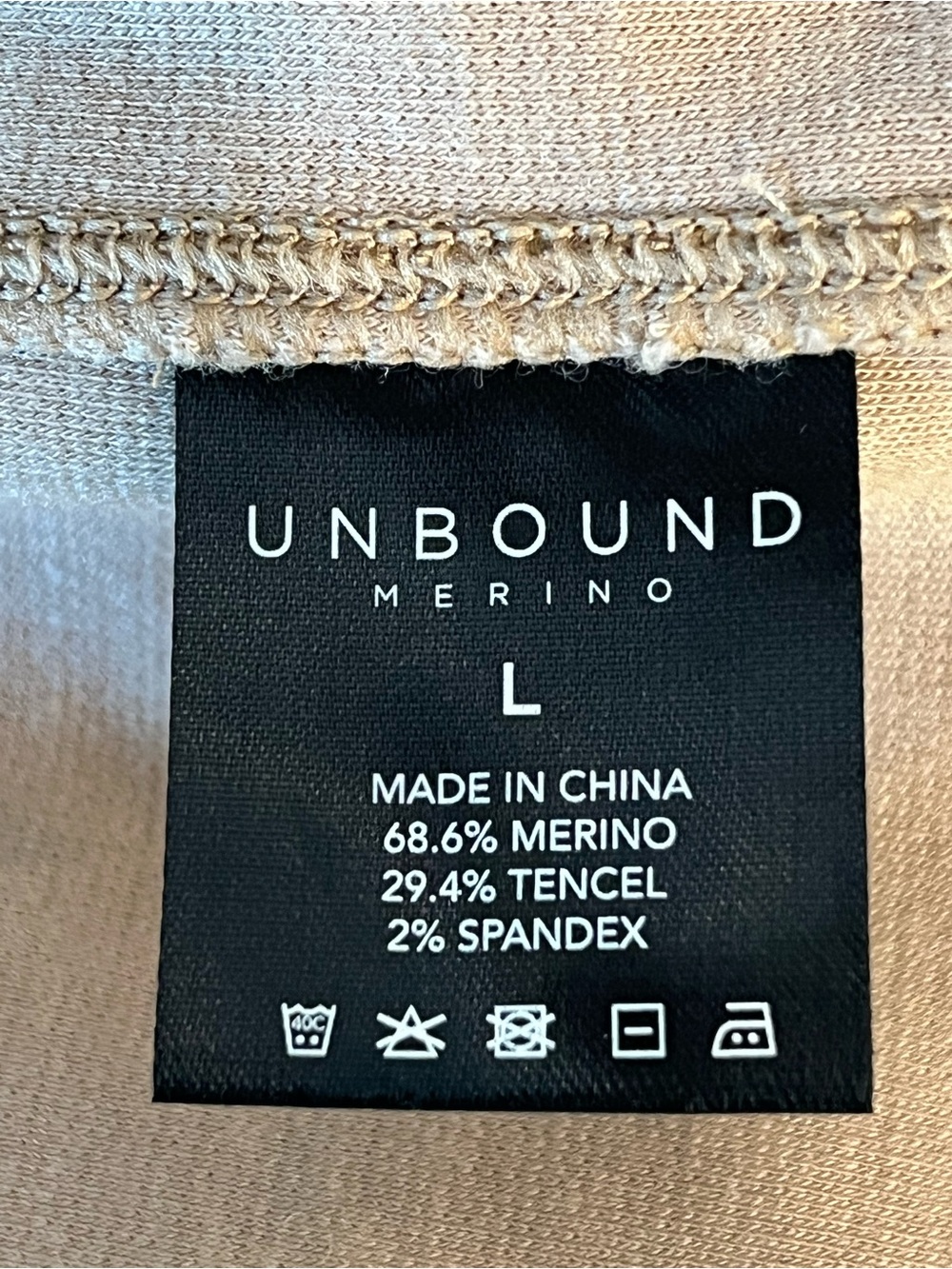 Unbound Merino Transit Sweatpants Women’s L Sand Tan Merino Wool Travel Pants - Picture 12 of 16